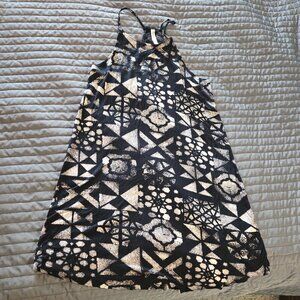 RVCA Lightweight Mini Dress - M Black/Bone print
